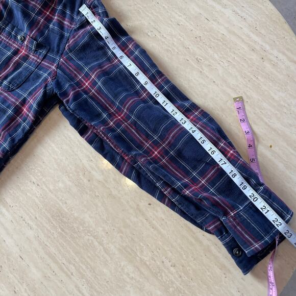 Basic Editions Flannel Classic Fit Long Sleeve Tartan Plaid Cotton Shirt Mens M - Picture 8 of 11